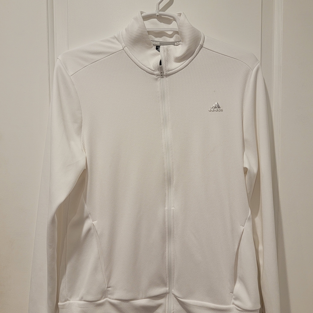 Adidas White Golf Jacket